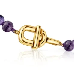 Pulsera con baño de oro 18 kt sobre plata y amatistas TOUS MANIFESTO
