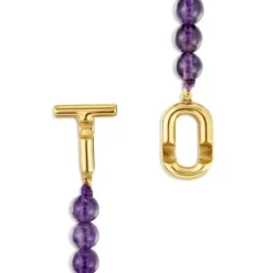 Pulsera con baño de oro 18 kt sobre plata y amatistas TOUS MANIFESTO