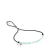 Pulsera de nylon negro con amazonitas Camille