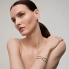 Pulsera de oro blanco con diamante y cordón negro TOUS ATELIER