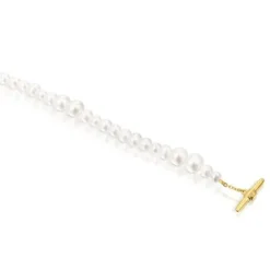 Pulsera de perlas cultivadas con baño de oro 18 kt sobre plata Lure