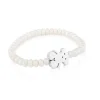 Pulsera de perlas y motivo oso de plata Sweet Dolls