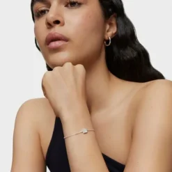 Pulsera de plata y nácar facetado TOUS Color