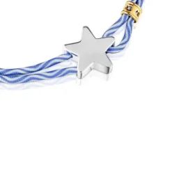 Pulsera elástica azul con estrella de plata Sweet Dolls