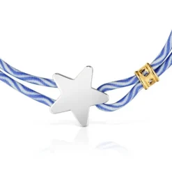 Pulsera elástica azul con estrella de plata Sweet Dolls