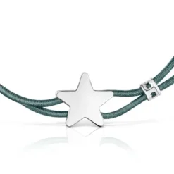 Pulsera elástica azul con estrella de plata Sweet Dolls