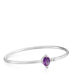 Pulsera esclava de plata y zafiro lila creado en laboratorio TOUS Color LGG