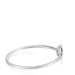 Pulsera esclava de plata y zafiro lila creado en laboratorio TOUS Color LGG