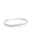Pulsera oso de plata Mesh