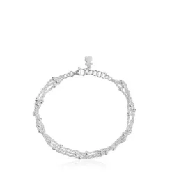 Pulsera triple cadena de plata Basicos
