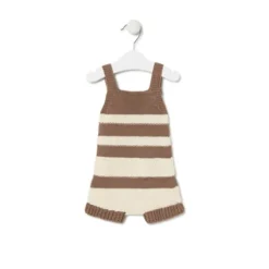 Ranita de punto de bebé Tricot a rayas beige