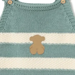 Ranita de punto de bebé Tricot a rayas verde