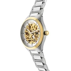 Reloj analógico con acero IPG dorado y brazalete de acero Karat Round