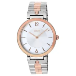 Reloj analógico con brazalete de acero y acero IPRG rosado S-Band