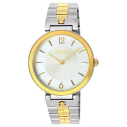 Reloj analógico con brazalete de acero y acero IPG dorado S-Band