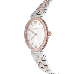 Reloj analógico con brazalete de acero y acero IPRG rosado S-Band