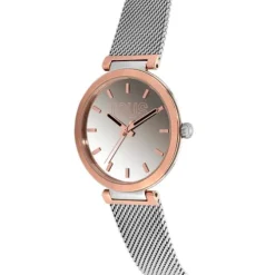 Reloj analógico con brazalete de acero y caja de aluminio en color IPRG rosado TOUS S-Mesh Mirror