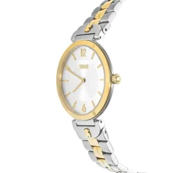 Reloj analógico con brazalete de acero y acero IPG dorado S-Band
