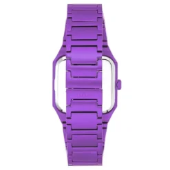Reloj analógico con brazalete de aluminio lila Karat Squared