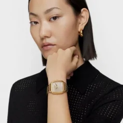 Reloj analógico con brazalete de acero IPG dorado TOUS D-Logo Mirror