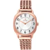 Reloj analógico Osier 1920 de acero IP rosado