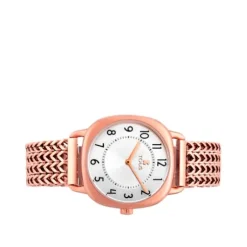 Reloj analógico Osier 1920 de acero IP rosado