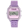 Reloj digital con brazalete de aluminio en color malva D-Logo