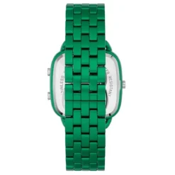 Reloj digital con brazalete de aluminio en color verde D-Logo