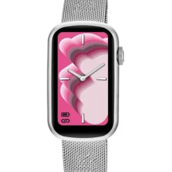 Reloj smartwatch con brazalete de acero y caja de aluminio TOUS T-Band Mesh