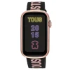 Reloj smartwatch con correa de nylon y correa de silicona rosa palo T-Band