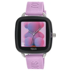 Reloj smartwatch con correa de silicona rosa D-Connect