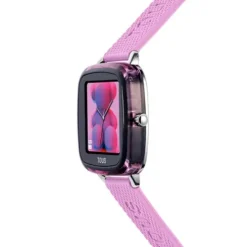 Reloj smartwatch con correa de silicona rosa D-Connect