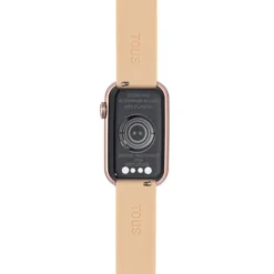 Reloj smartwatch con correa de nylon y correa de silicona rosa palo T-Band