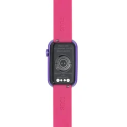 Reloj smartwatch con correa de nylon y correa de silicona fucsia T-Band
