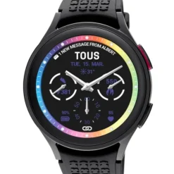 Reloj smartwatch Samsung Galaxy Watch 5 Pro X TOUS de Titanio negro con correa de silicona negra