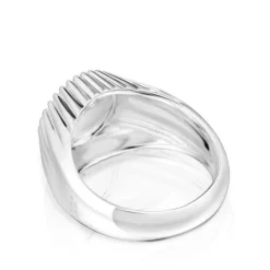 Sello de plata con oso con baño de oro 18 kt sobre plata Virtual Garden