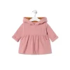 Vestido de bebé niña con capucha Geome rosa