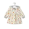 Vestido de niña con capucha Grey crudo