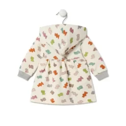 Vestido de niña con capucha Grey crudo