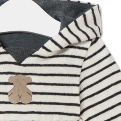 Vestido de niña con capucha Black crudo