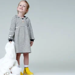 Vestido de niña con capucha Black crudo
