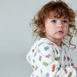 Vestido de niña con capucha Grey crudo